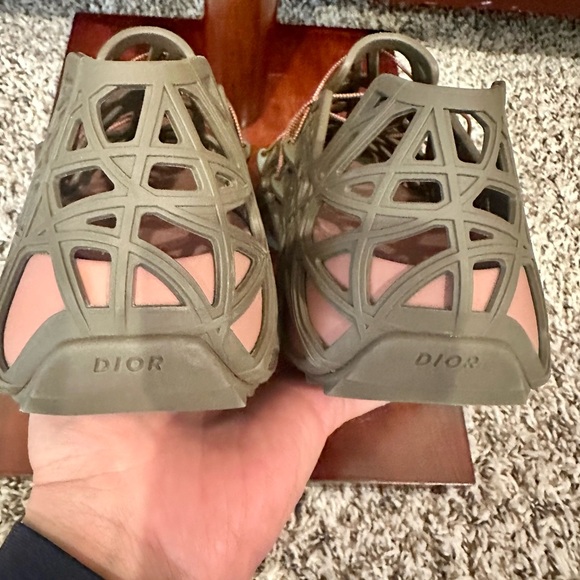Christian Dior Sandals Lace-Up Cutout Sandal in Olive Green main image 10